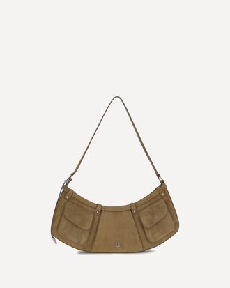 Pinko Large Pocket Body Shoulder Bag in suede Female UNI