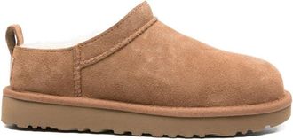 UGG Suede Slip-On Boots With Plush Shearling Lining