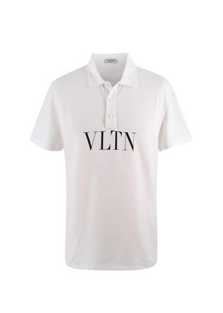 Valentino Garavani Valentino White Logo Polo T-Shirt Size XL