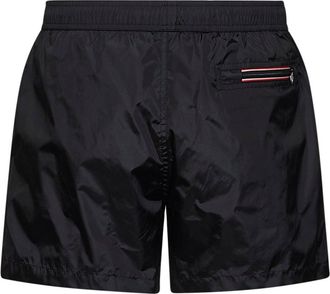 Moncler Mens Swim Shorts Nylon Black Polyamide Beachwear Sea Clothing
