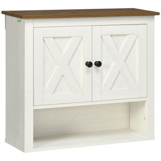 Kleankin Armario de pared 60x19.5x52.5 cm blanco