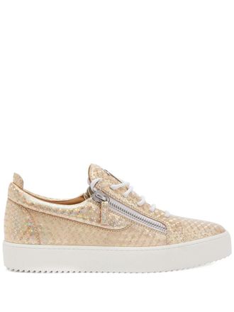 Giuseppe Zanotti Gail Kaleido metallic sneakers - Gold