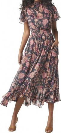 Misa Azura Dress In Flora Dot