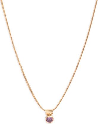 Set & Stones Ellie Birthstone Pendant Necklace in Gold/february at Nordstrom