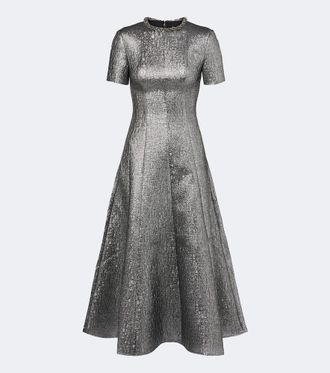 Roland Mouret Lam&eacute; jacquard maxi dress