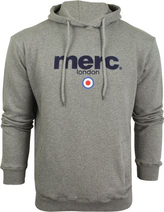 Merc Mens Pill, Hooded Sweatshirt Hoodie, Opaque, Grey (Mineral Marl), XXL