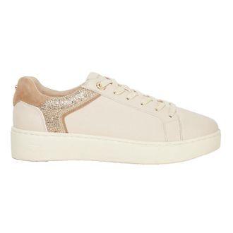 Dune London Dames/Dames Elli Leren Platform Schoenen (Cr&egrave;me)