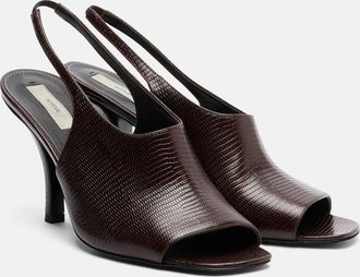 Toteme Embossed leather slingback sandals