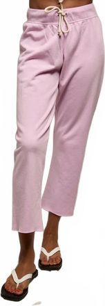 perfectwhitetee Womens Fleece Drawstring Pant In Sugar Pink