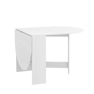 HOMCOM Mesa comedor plegable 163x80x75 cm blanco