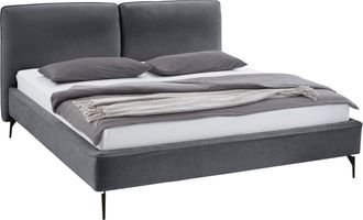 Meise.Möbel Polsterbett »Infinity erhältlich in verschiedenen Farben und Breiten« mit schwarzen Metallfüssen