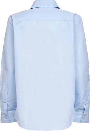 Burberry Womens Shirt Light Blue Cotton Poplin