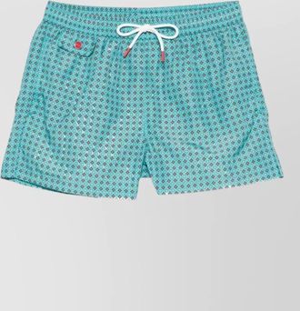 Kiton geometric print swim shorts