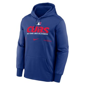 Nike Chicago Cubs 2026 Postseason Authentic Collection Nike Mens Therma-FIT MLB Pullover Hoodie in Blue | NKAQ4EWEJW-D28