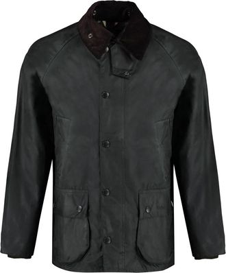 Barbour Gewaxte Katoenen Jas met Corduroy Kraag - Heren - Zomerjassen - Groen - 3XL - Katoen - Jassen
