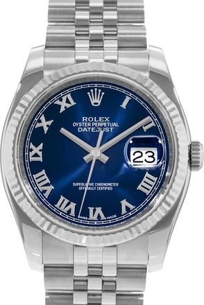 Rolex Pre-owned Rolex Datejust 36 Automatic Chronometer Blue Dial Mens Watch 116234 BLRJ