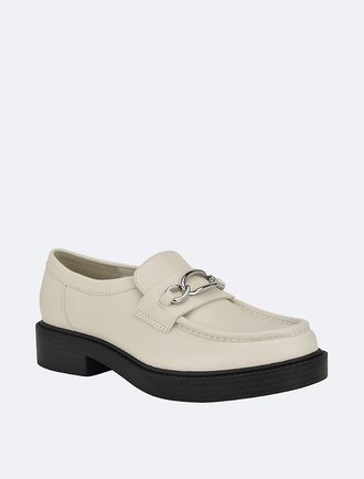 Calvin Klein Womens Womens Zinna Loafer - White - 6H