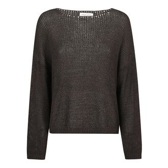Roberto Collina Round-neck Knitwear, female, Brown, Size: S Round-neck Knitwear