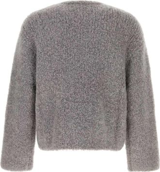 S&eacute;fr Mens Jermaine Sweater Gray Mohair Wool Nylon