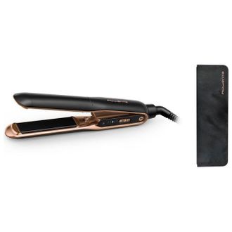 Rowenta Sf8120 Ultimate Experience Piastra Per Capelli Thermocare Titanio Ionica 5 Temperature 150-210&deg;c Colore Nero Rame
