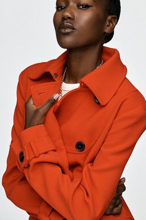 Maeve Fit & Flare Trench Coat Jacket