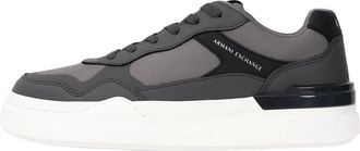 A|X Armani Exchange Schoenen, Heren, Grijs, 44 EU, Grijze Sneakers met Afgerond Ontwerp