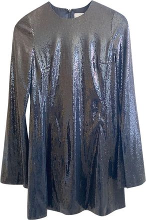 Galvan Blue Sequin Mini Dress Size XS