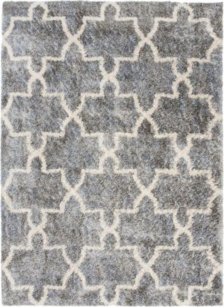Tapiso Alfombra de salón gris oscuro beige trébol marroquí 80 x 150 cm