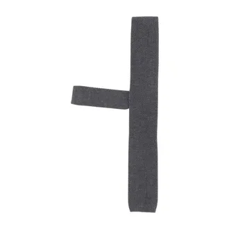 HUGO BOSS Accessoires, Heren, Grijs, ONE Size, Wol, Wol Gebreide Das