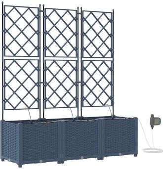 vidaXL Jardineras Gris 120 X 40 X 142 Cm Acero Vidaxl