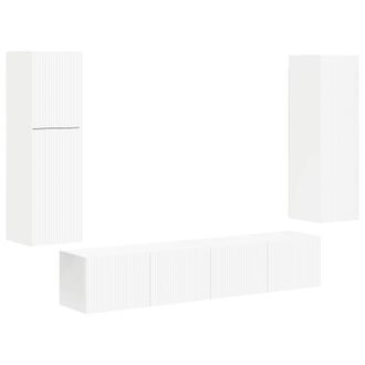 vidaXL Conjunto De Mueble De Tv 4 Pcs Madera De Ingenier&iacute;a Vidaxl