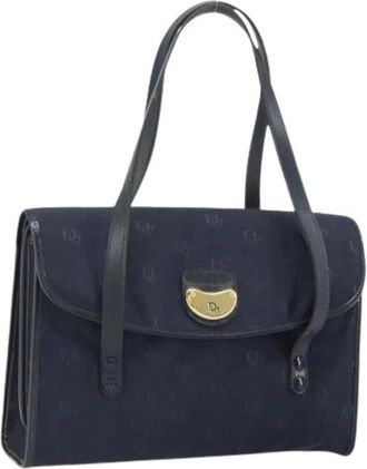 Dior Pre-owned Vintage Hand Bag - Dames - Vintage Schoudertas - Blauw - ONE Size - Leer - Vintage
