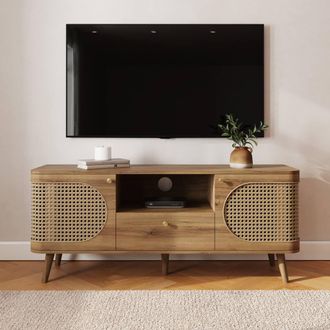 GFW Sorrel Rattan TV Unit in Brown