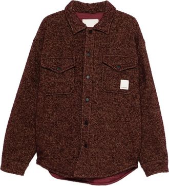 Emporio Armani Overshirt In Mixed Wool Boucl&eacute;
