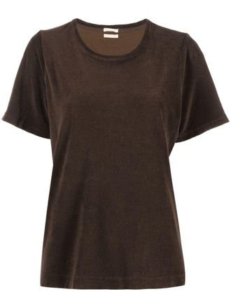 Massimo Alba crew-neck cotton blend T-shirt - Brown