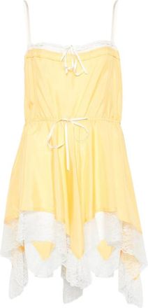 Saint Laurent Lace-detail Strapless Mini Dress