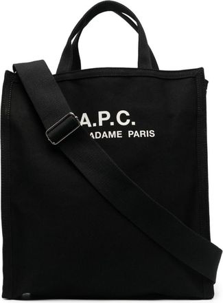 A.P.C. Black Cabas Cotton Tote Bag
