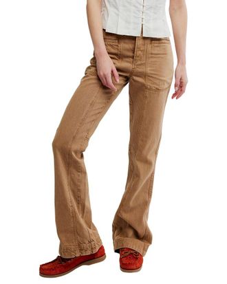 Free People Venus Linen-Blend Bootcut Pant