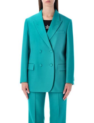 Fendi Light Blue Double Breasted Blazer