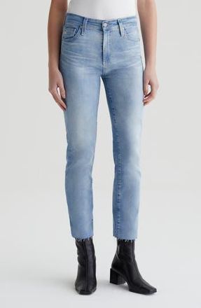 AG - Adriano Goldschmied Mari Raw Hem High Waist Crop Straight Leg Jeans in 24 Years Looking Glass at Nordstrom Rack, Size 30