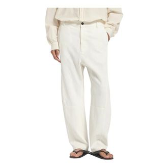 Barena Wide Trousers, female, White, Size: 2XS Boyfriend Trousers