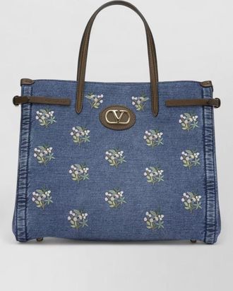 Valentino Garavani antibes medium tote bag floral embroidery