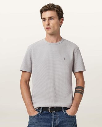 AllSaints Cotton Ellis Waffle Texture Crew Neck T-Shirt, Size: XS