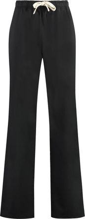 Palm Angels Broeken, Heren, Zwart, L, Wol, Monogram Broek