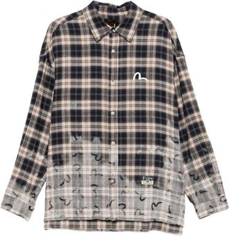 Evisu Ht, Seagull Aop ls Checked Shirt