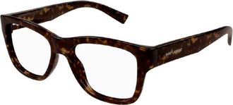 Saint Laurent Ladies Black Square Eyeglass Frames SL677 002