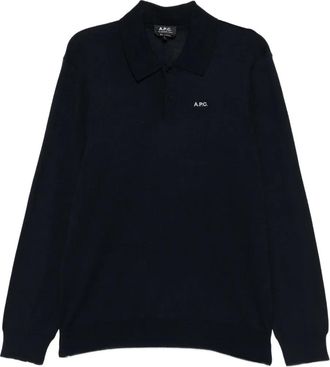 A.P.C. Polo a maniche lunghe - Blu