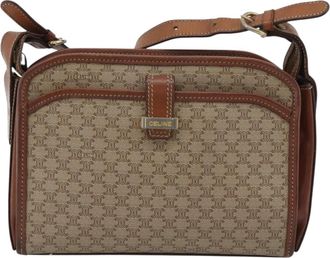 Celine Vintage Macadam Canvas Beige Canvas Backpack Bag (Pre-Owned)