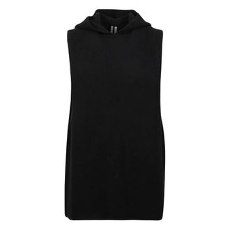Rick Owens Top de Punto sin Mangas con Capucha - Knitwear - Hombre - Negro - L