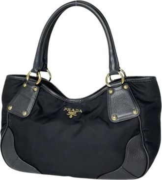 Prada Pre-owned Vintage Tote Bag - Dames - Vintage Handtas - Zwart - ONE Size - Leer - Vintage